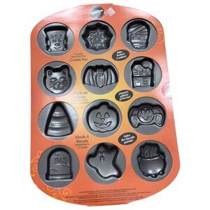 Wilton 12 Cavity Non-Stick Halloween Cookie Baking Tray Pan. NEW.
